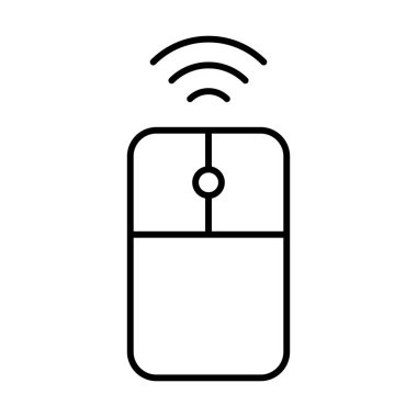 Kablosuz Bilgisayar Fare simgesi, vektör illüstrasyonu