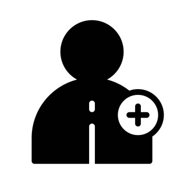 Beyaz arkaplan, vektör illüstrasyonunda Yönetici Arayüzü Hesap simgesi ekle