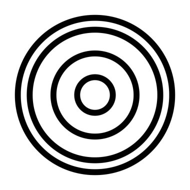 Beyaz arkaplanda hedef simgesi, vektör illüstrasyonu