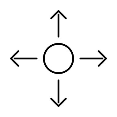 Yönler simgesi, vektör illüstrasyonu