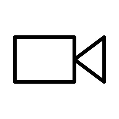 video kamera simgesi, vektör illüstrasyonu  