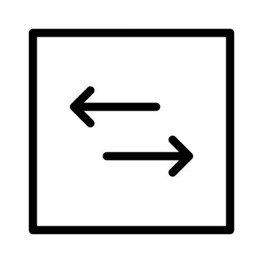 sync Straight Arrow simgesi, vektör illüstrasyonu 
