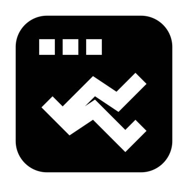 Çizgi Çizelgesi simgesi, vektör illüstrasyonu