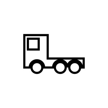 kamyon simgesi, vektör illüstrasyonu  