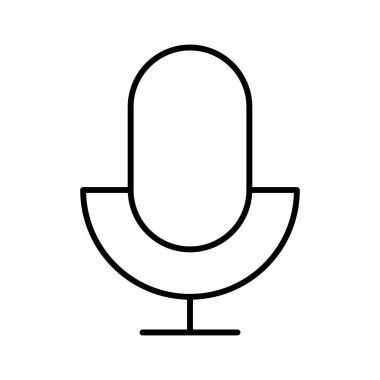 mikrofon simgesi, vektör illüstrasyonu