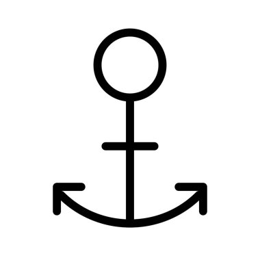 Anchor Harbor simgesi, vektör illüstrasyonu