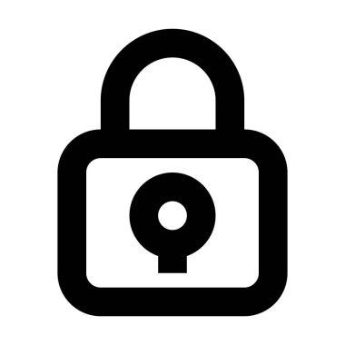 Beyaz arkaplanda kilitli kilit simgesi, vektör illüstrasyonu