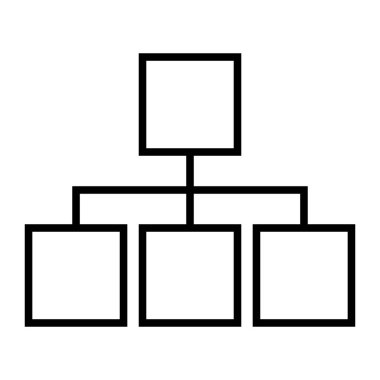 Yapı Yönetimi Hiyerarşi simgesi, vektör illüstrasyonu