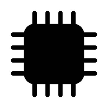 Ana Çip Elektronik simgesi, vektör illüstrasyonu