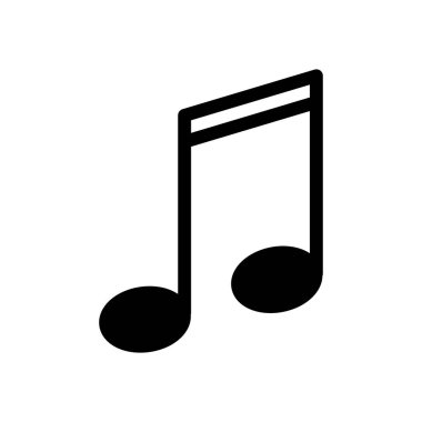 Notalar Müzik simgesi, vektör illüstrasyonu 