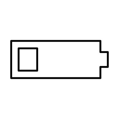 pil simgesi, vektör illüstrasyonu