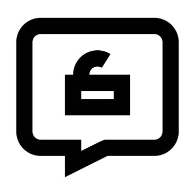 Sohbet Otomasyonu beyaz arkaplan, vektör illüstrasyonunda simgeyi aç