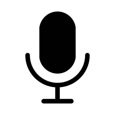 mikrofon simgesi, vektör illüstrasyonu