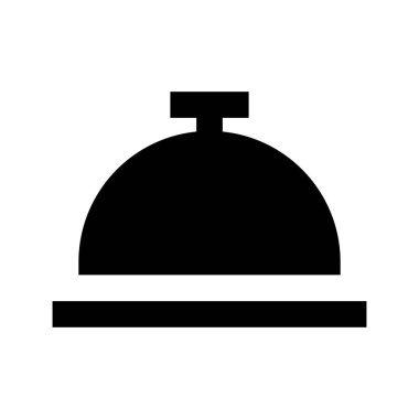 Beyaz arkaplanda alarm simgesi, vektör illüstrasyonu