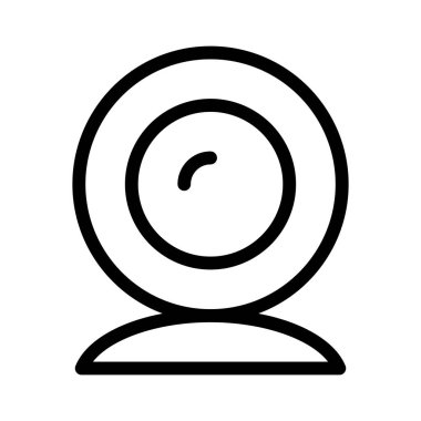 Webcam Elektronik simgesi, vektör illüstrasyonu