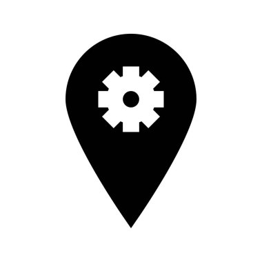 Güneş noktası simgesi, vektör illüstrasyonu