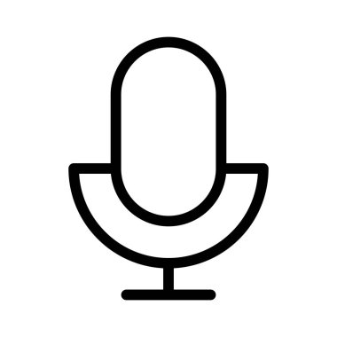 mikrofon simgesi, vektör illüstrasyonu