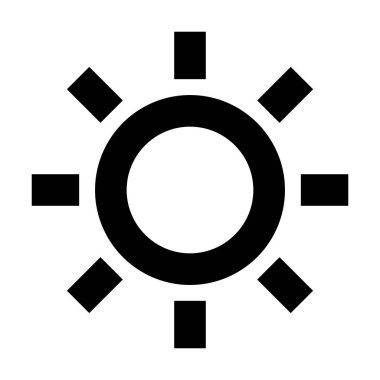 Güneş simgesi, vektör illüstrasyonu