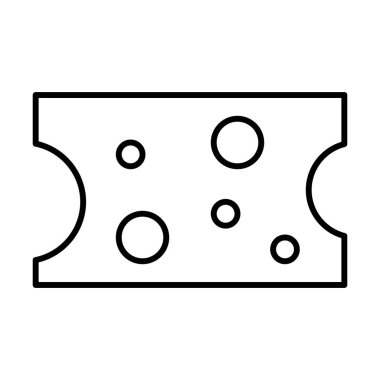 Peynir simgesi, vektör illüstrasyonu