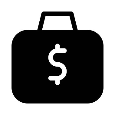 evrak çantası simgesi, vektör illüstrasyonu 