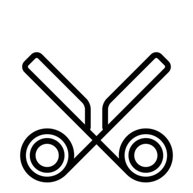 Makas Kuaför simgesi, vektör illüstrasyonu