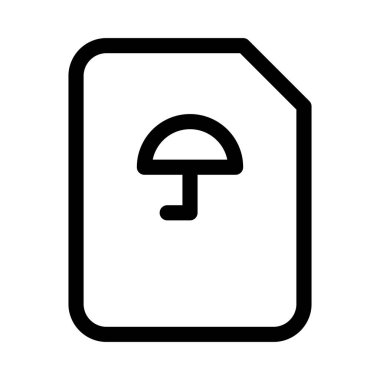 Beyaz arkaplan üzerindeki belge simgesi, vektör illüstrasyonu