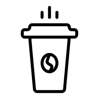 kahve simgesi, vektör illüstrasyonu