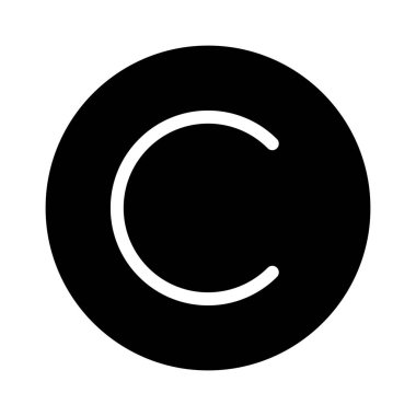 Telif Hakları Web Tasarımı simgesi, vektör illüstrasyonu