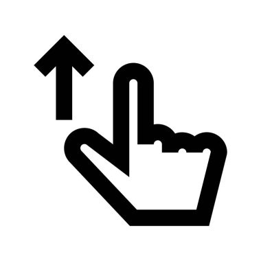 El kaydırma simgesi, vektör illüstrasyonu