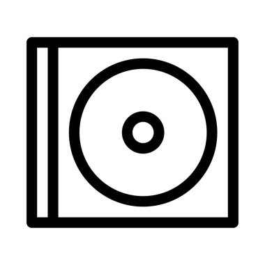 Müzik CD Diski Ortam simgesi, vektör illüstrasyonu 