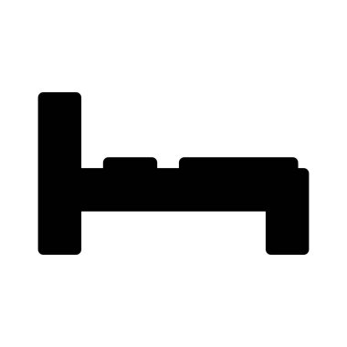 Yurt Hostel simgesi, vektör illüstrasyonu