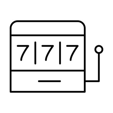 slot makinesi simgesi, vektör illüstrasyonu