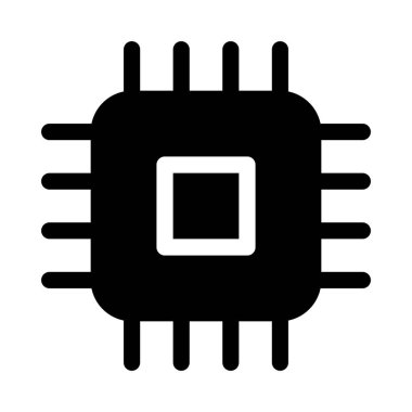 Ana Çip Elektronik simgesi, vektör illüstrasyonu