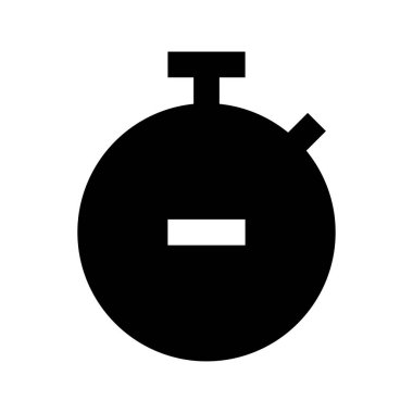 Beyaz arkaplanda zamanlayıcı simgesi, vektör illüstrasyonu