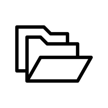 Beyaz arkaplan, vektör illüstrasyonunda Dizin simgesini yeniden aç