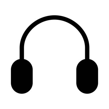 kulaklık simgesi, vektör illüstrasyonu