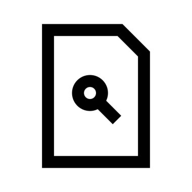 Beyaz arkaplan, vektör illüstrasyonunda Büyütücü Cam Arama Yakınlaştırma Arayüzü simgesi