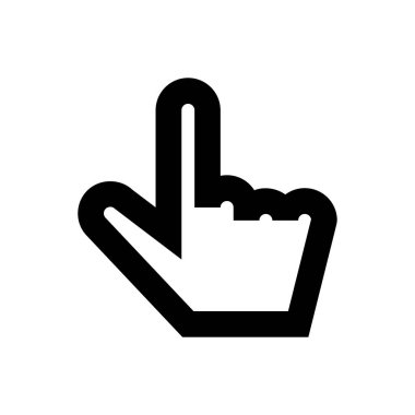 El Tıklama simgesi, vektör illüstrasyonu