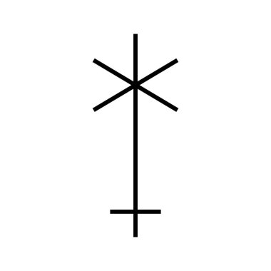 Juno Astroloji simgesi, vektör illüstrasyonu