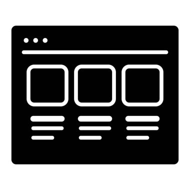 Web sitesi simgesi, vektör illüstrasyonu 