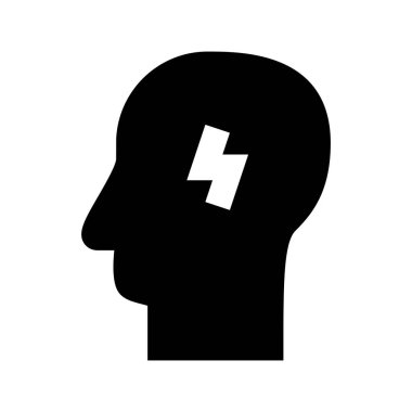 Baş Ağrısı İlaç simgesi, vektör illüstrasyonu