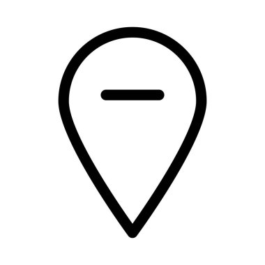 Konum Pin simgesini, vektör illüstrasyonunu sil