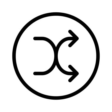 Rastgele Ortam Oynatıcı simgesi, vektör illüstrasyonu