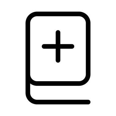 Kitap tıbbi simgesi, vektör illüstrasyonu