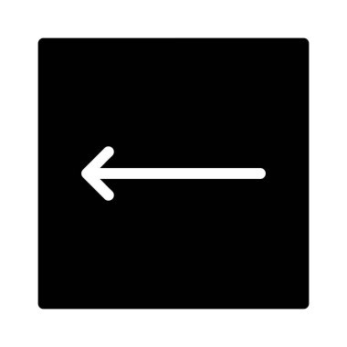 Sol Ok simgesi, vektör