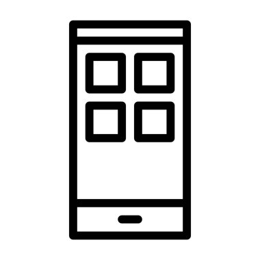 Mobil Uygulamalar simgesi, vektör illüstrasyonu