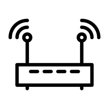 Beyaz arkaplanda Wifi simgesi, vektör illüstrasyonu