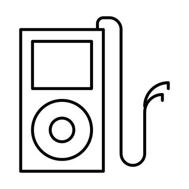 Mp3 Oyuncu simgesi, vektör illüstrasyonu