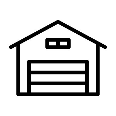 Garaj simgesi, vektör çizimi