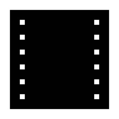  Filmstrip Ortam simgesi, vektör illüstrasyonu 